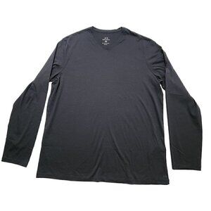 Armani‎ Exchange Men's T-shirt Long Sleeve V-neck Slim Fit Pima Cotton Tee XXL